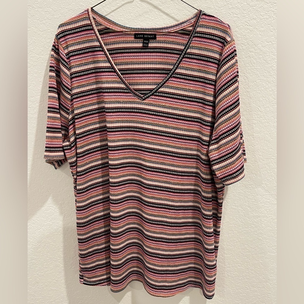Lane Bryant Multicolored Short Sleeve Tee Size 18/20